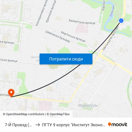 7-Й Проезд (7-Й Проїзд) to ПГТУ 9 корпус "Институт Экономики и Менеджмента" map