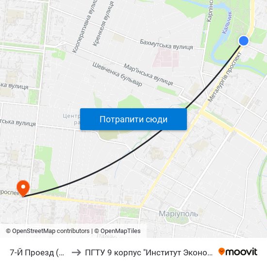 7-Й Проезд (7-Й Проїзд) to ПГТУ 9 корпус "Институт Экономики и Менеджмента" map