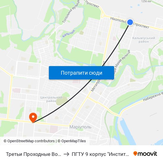 Третьи Проходные Ворота (Треті Прохідні Ворота) to ПГТУ 9 корпус "Институт Экономики и Менеджмента" map