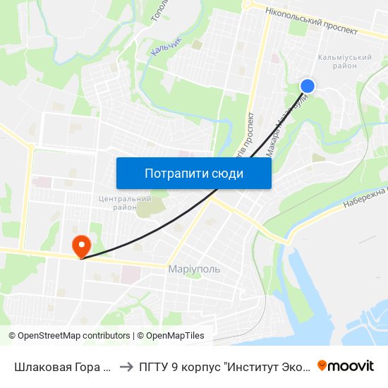 Шлаковая Гора (Шлакова Гора) to ПГТУ 9 корпус "Институт Экономики и Менеджмента" map