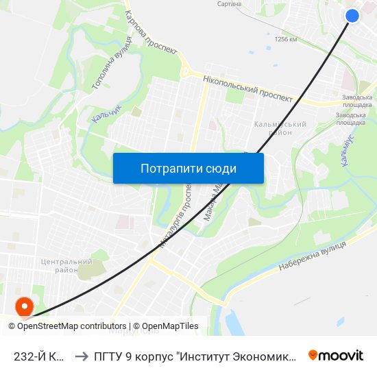 232-Й Квартал to ПГТУ 9 корпус "Институт Экономики и Менеджмента" map