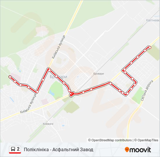 2 bus Line Map