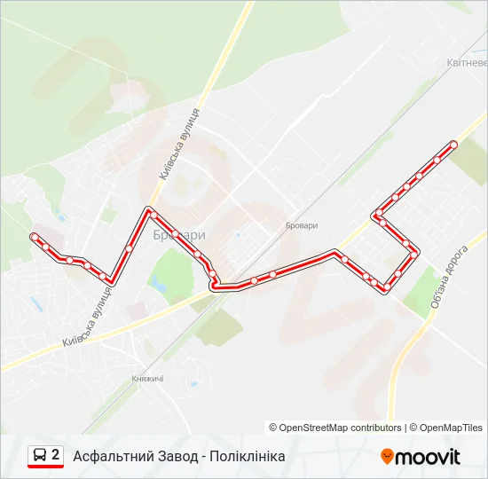 2 Bus Line Map