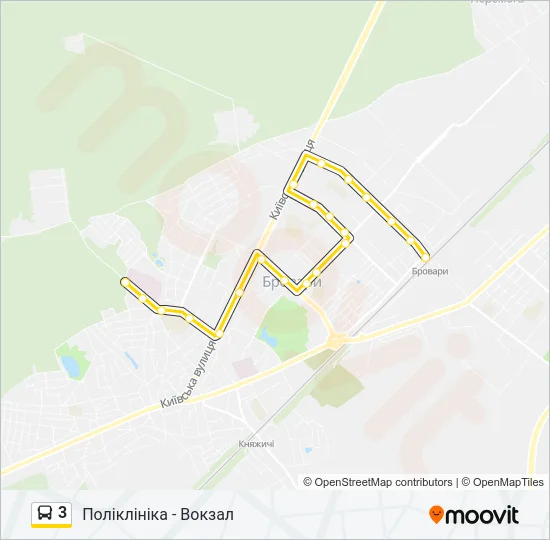 3 Bus Line Map