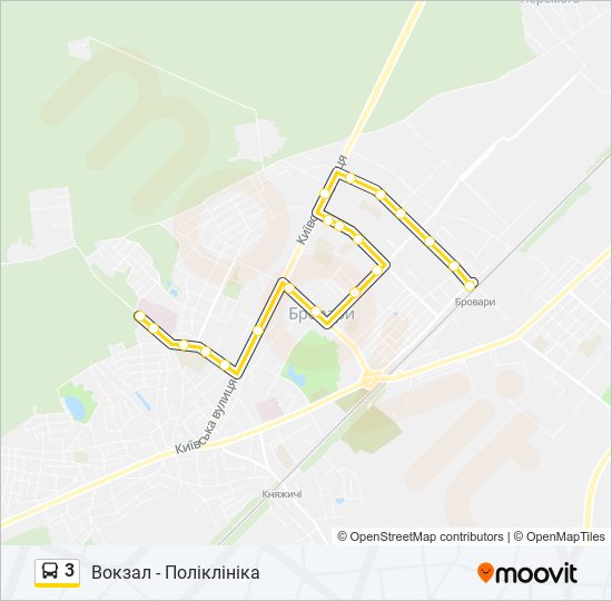 3 bus Line Map