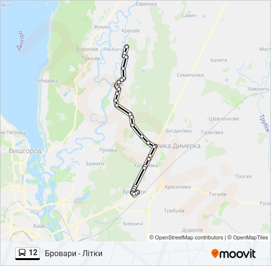 12 bus Line Map