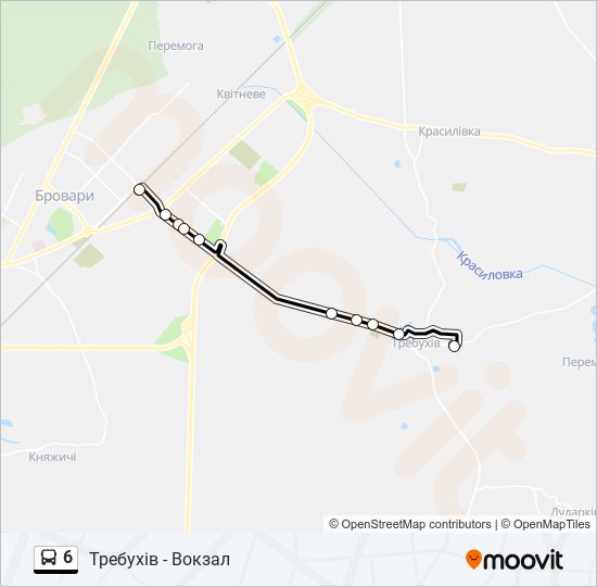 6 bus Line Map