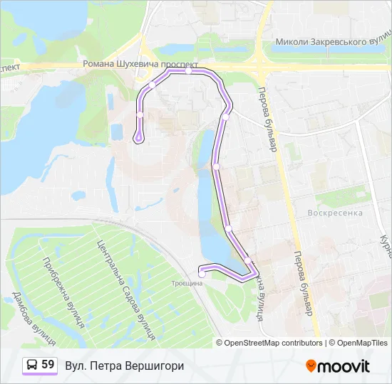 59 Bus Line Map