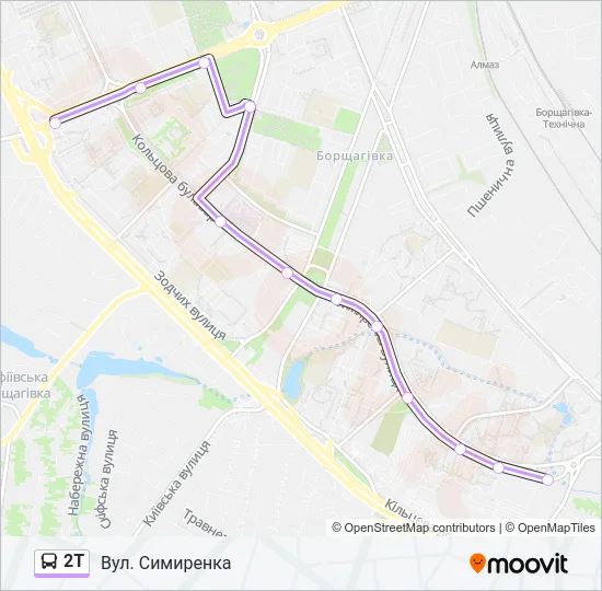 2Т Bus Line Map