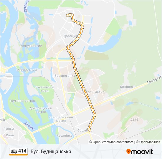 414 shuttle Line Map