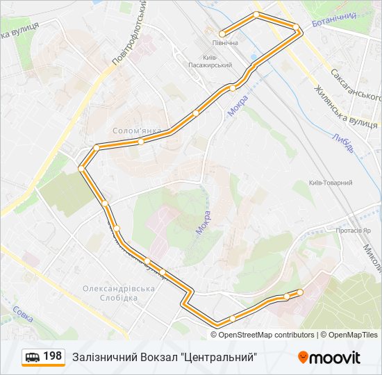 198 shuttle Line Map