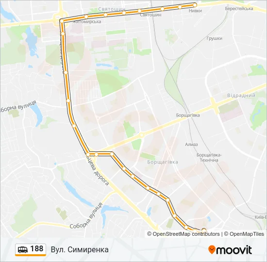 188 Shuttle Line Map