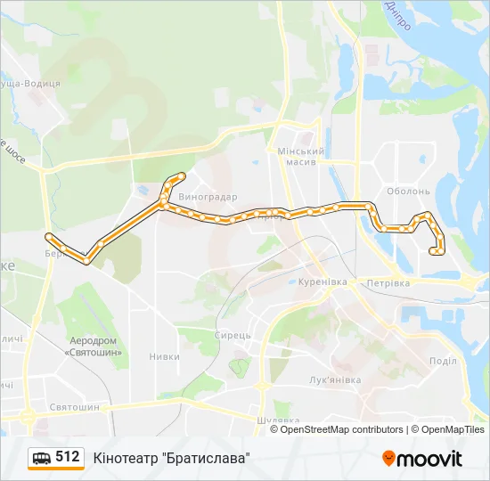 512 Shuttle Line Map