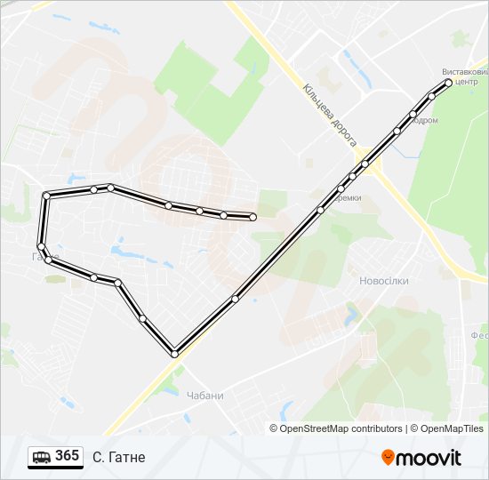 365 shuttle Line Map