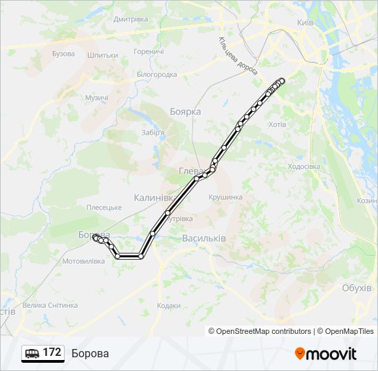 172 shuttle Line Map