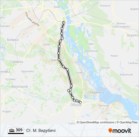 309 shuttle Line Map