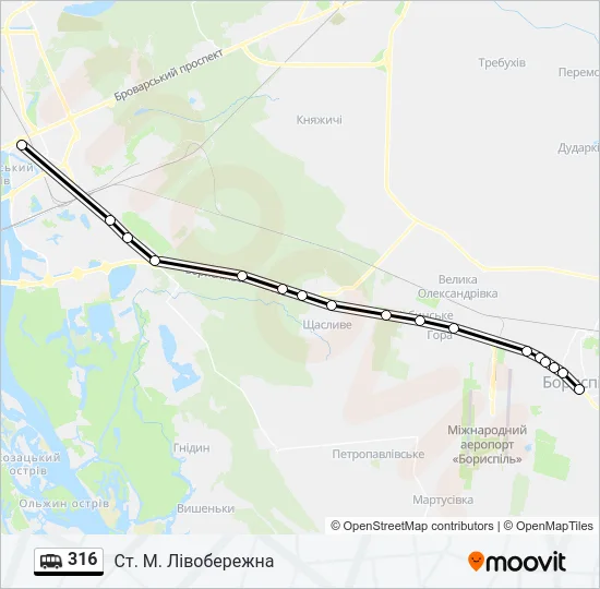 316 Shuttle Line Map