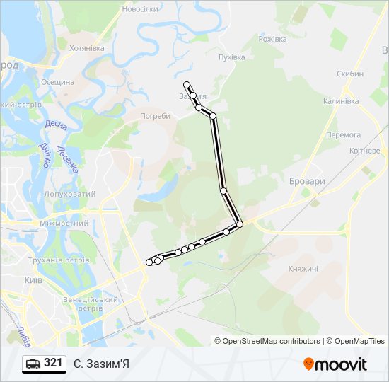 321 shuttle Line Map