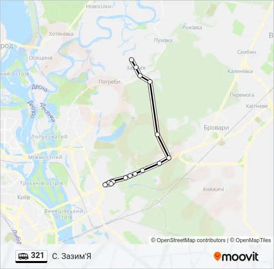 321 Shuttle Line Map