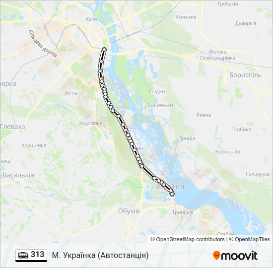313 Shuttle Line Map