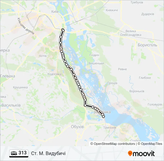 313 Shuttle Line Map