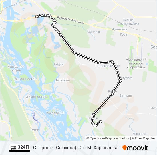 324П Shuttle Line Map