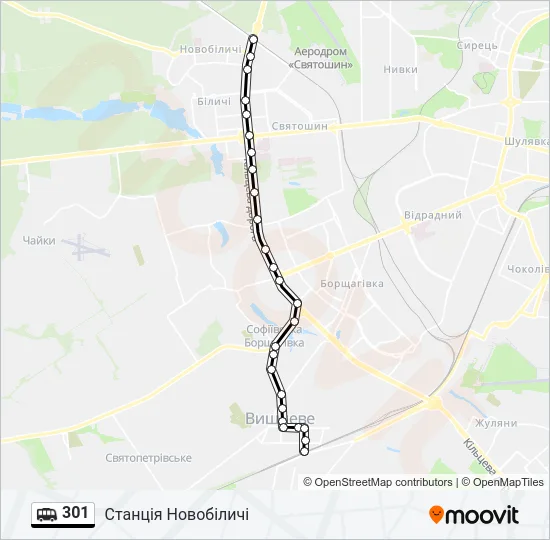 301 Shuttle Line Map