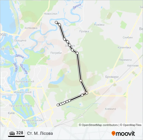 328 Shuttle Line Map