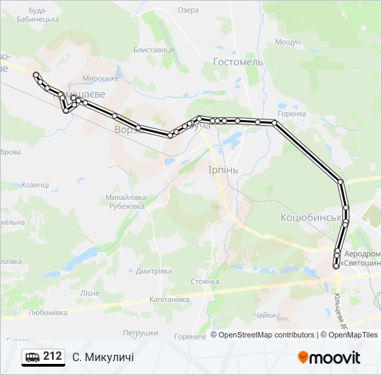 212 shuttle Line Map