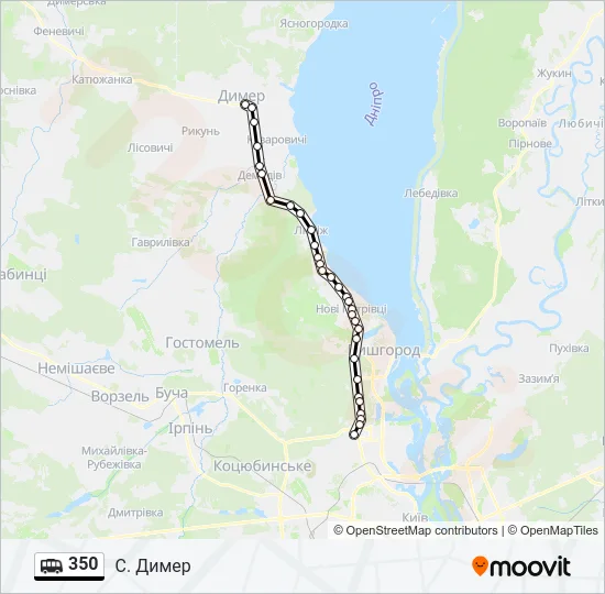 350 Shuttle Line Map