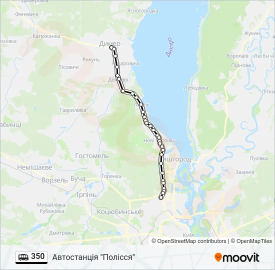 350 Shuttle Line Map