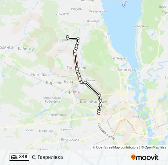 348 Shuttle Line Map