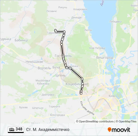 348 Shuttle Line Map