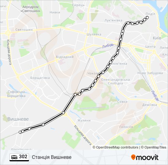 302 Shuttle Line Map