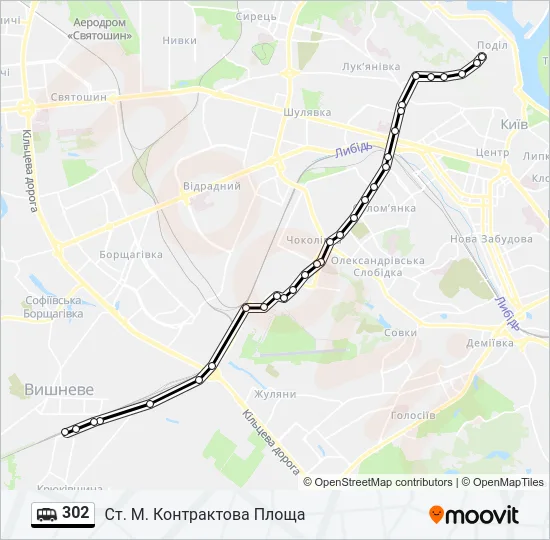 302 Shuttle Line Map