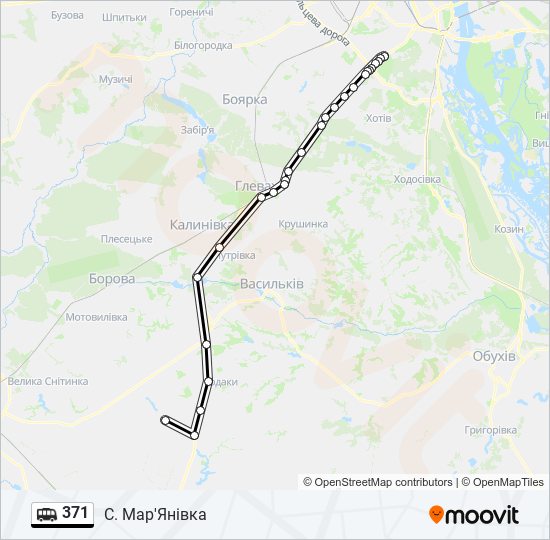 371 shuttle Line Map