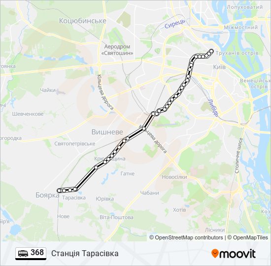 368 shuttle Line Map