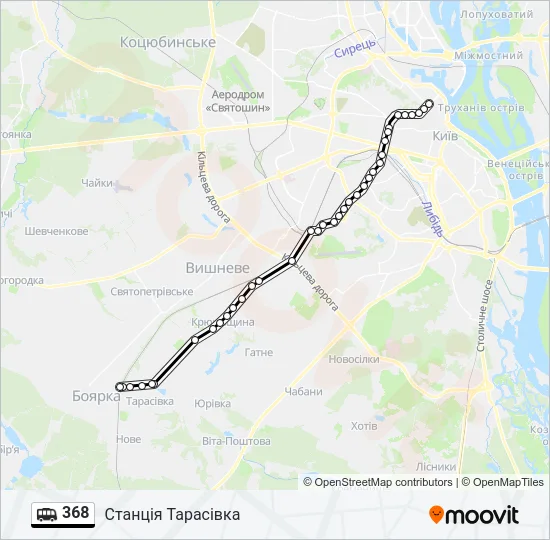 368 Shuttle Line Map