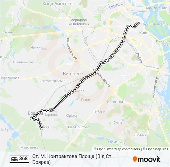 368 Shuttle Line Map