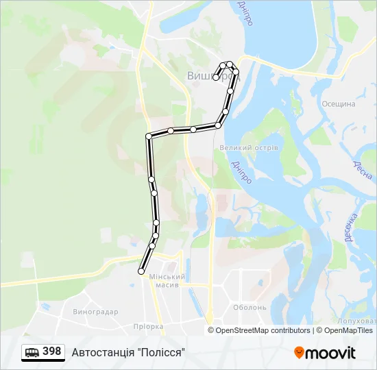 398 Shuttle Line Map