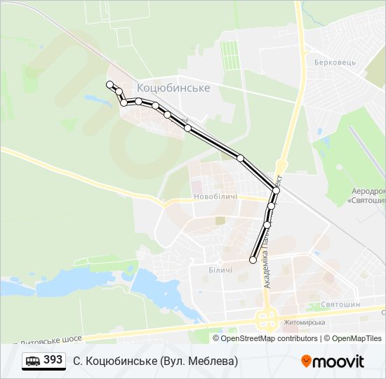 393 shuttle Line Map