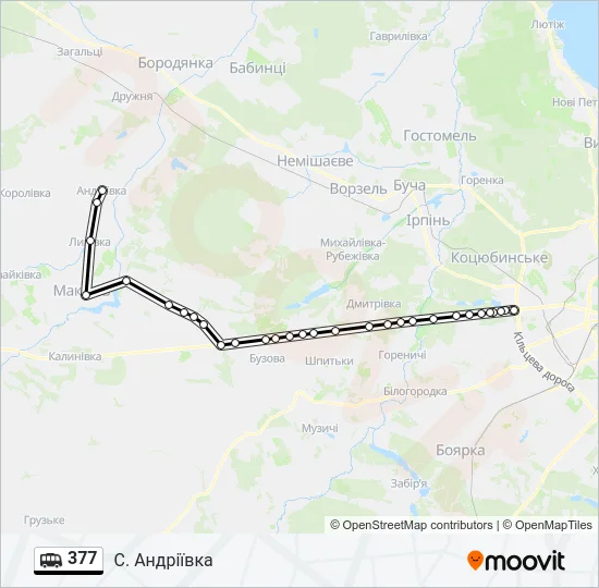 377 Shuttle Line Map