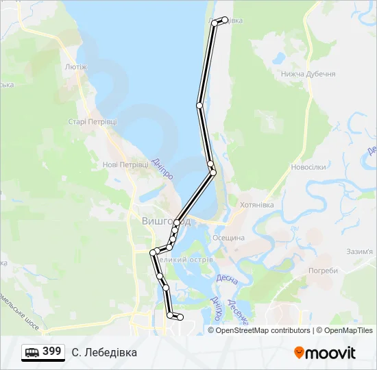 399 Shuttle Line Map