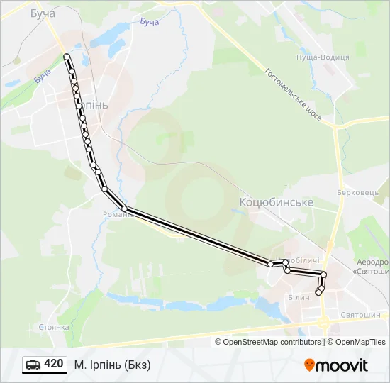 420 Shuttle Line Map