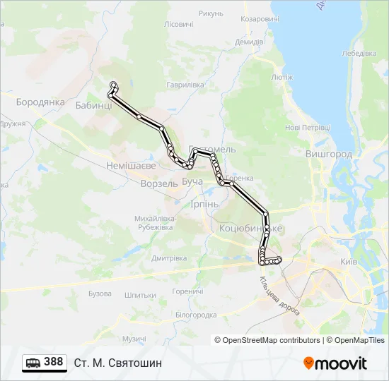 388 Shuttle Line Map