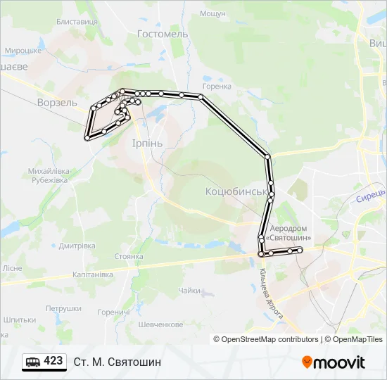 423 Shuttle Line Map