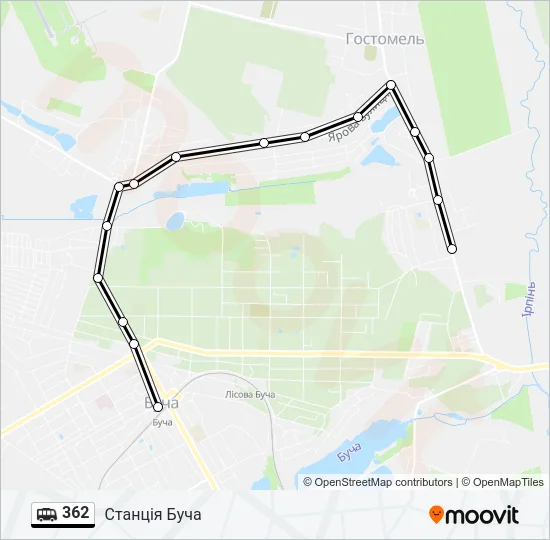 362 Shuttle Line Map
