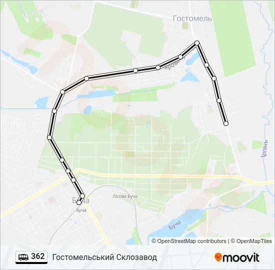 362 Shuttle Line Map