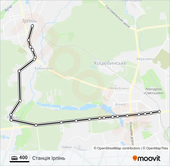 400 Shuttle Line Map
