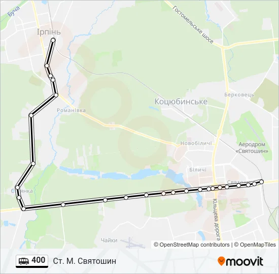 400 Shuttle Line Map